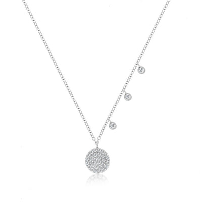 Meira T Signature Diamond Disc Necklace
