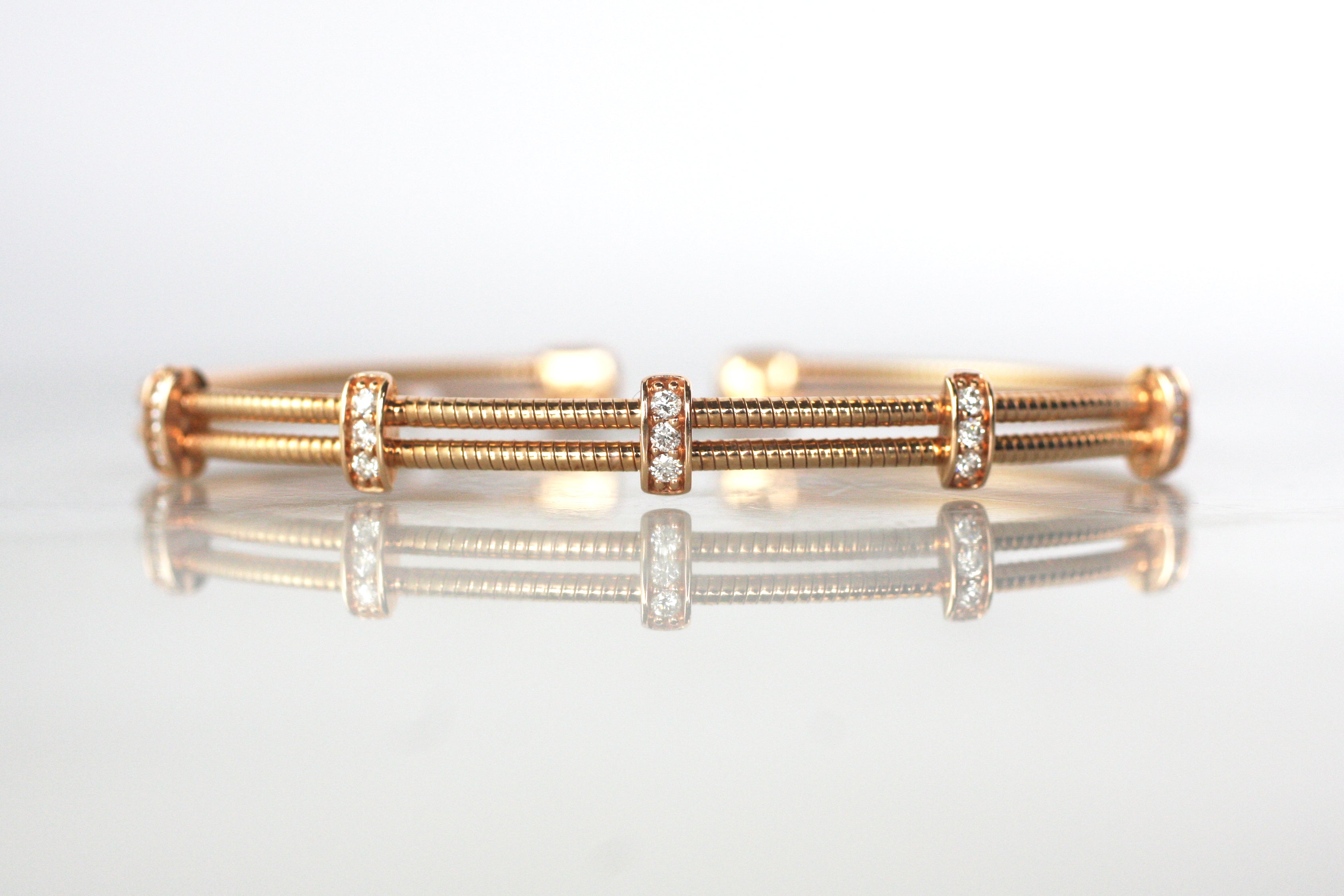 Cable Bangles Lightweight Diamond Cable Bangle (Multiple Colors) – Couture Furs & Jewelry