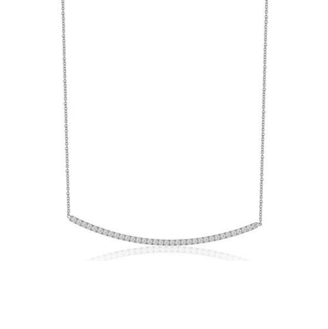 Lisa Nik Diamond Curve Necklace