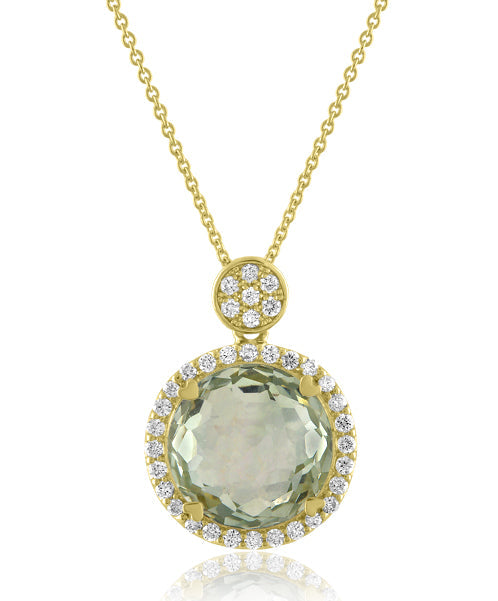 Lisa Nik 11mm Round Necklace with Diamonds (Multiple Colors!)