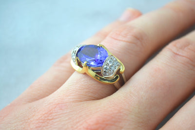 Two-Tone Tanzanite and Diamond Ring